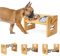 SSAWcasa Gamelles surélevées réglables pour chien - Gamelle inclinée pour bouledogue français - Gamelle inclinée pour chiens de petite et moyenne taille - Mangeoire à eau antidérapante avec support en