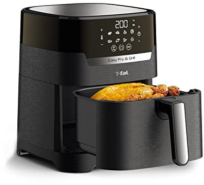 T-fal Air Fryer & Grill Combo Digital, 2-in-1, 4.4 Qrt, black