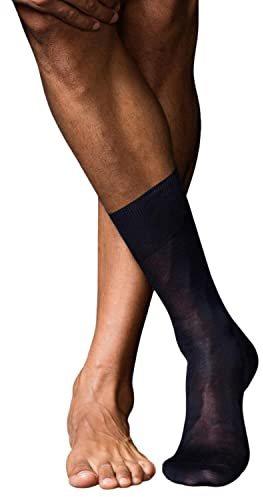 Intimitaly® 6 Paia Calze Uomo Lunghe Filo di Scozia e Corte Calzini Uomo Lunghi Eleganti Made in Italy Tacco e Punta Rinforzati Calze Lunghe Blu Nere Moda Ufficio
