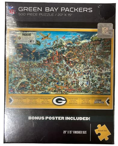 YouTheFan NFL Green Bay Packers Joe Journeyman NFL Puzzle & Bonusposter, Teamfarben, 38,1 x 50,8 cm