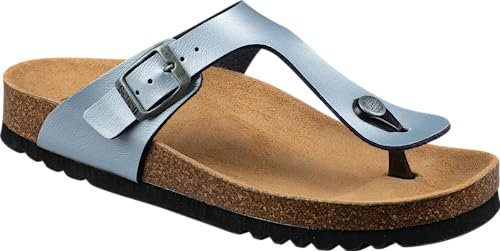 Scholl Femme Nicole Sandale, Blue Metallic, 38 EU