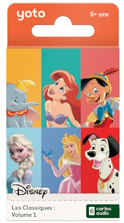 YOTO Les Classiques Disney : Volume 1-6 Cartes Audio, 5 Ans+ | Boîte à histoire Disney en français | cartes audio sans écran | classiques Disney | livre audio enfant | apprentissage enfant