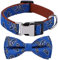 Rhea Rose Hundehalsband mit Fliege, Paisley-Muster, Größe M, Blau