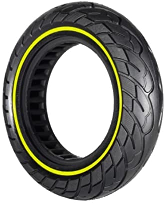 G.V.SHOP® 1 Vollgummiräder 10 x 2,5 Zoll 36 mm Reifen für Elektroroller, Xiaomi, Ducati, Lexgo, Vivobike S2, rutschfest, Vollgummi (Fluo 1pcs)