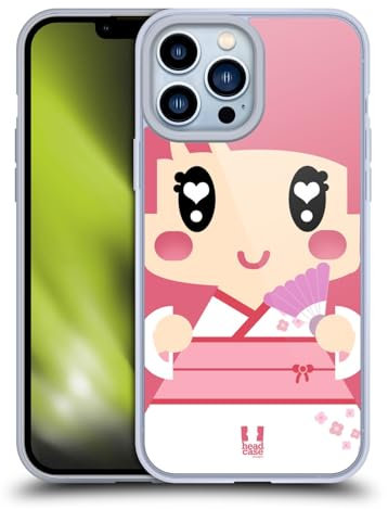 Head Case Designs Niña del Kimono Japonesa Rosa Serie 1 de Kawaii Caso Funda de Gel Suave Compatible con Apple iPhone 13 Pro MAX
