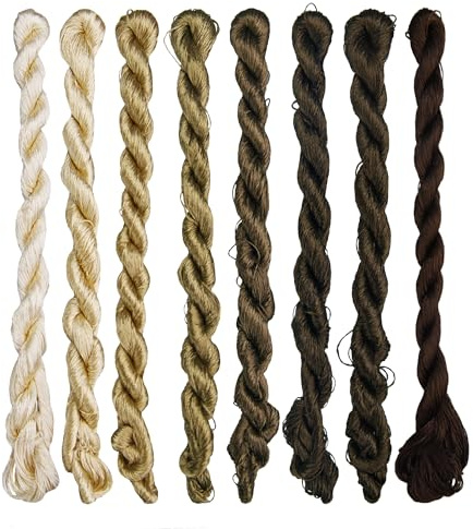 MINGGUXIUYI Natürliches 100% Seidengarn, handgefertigtes Stickgarn, Seidenstickgarn (12)