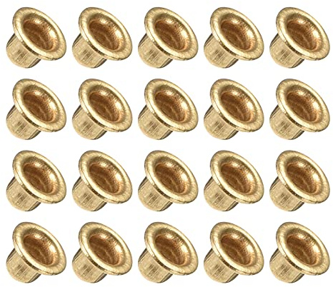 METALLIXITY 200Stk Durch Loch Niete 3x3mm Kupfer Hohl Niete Kupfer Ton | Muttern, für Leder Leinwand Kleidung, Basteln Kunsthandwerk Herstellung