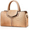 NICOLE & DORIS Handtasche Damen Krokodil Henkeltasche Elegant Schultertaschen PU Leder Umhängetasche Crossbody Bag Frauen Satchel Handtasche Clutch Tasche Khaki