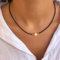 Fransande 18K Naturperlen-Choker-Halskette, weißer Perlen-Charm, natürliche Süßwasserperlen-Halskette