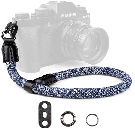 VOVMOEYA Rope Camera Wrist Strap,Camera Hand Strap Sony A6400 A6000 A7 IV Fujifilm X100V Nikon Zf Z30 Canon EOS R6 R7 R8 R10 Camera Wrist Straps for dslr(Camo Black)