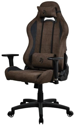 Arozzi Torretta Premium Supersoft™ Chaise de Jeu et de Bureau Ergonomique, mécanisme d'assise avancé, accoudoirs 3D, Dossier Haut, Bascule pivotante et inclinable, Coussins de Soutien - [Brown]