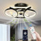 Ventilador de Techo Iluminado, APP/Rontrol Remoto, Lámpara de Techo LED con Ventilador Silencioso Regulable, 6 Wind Speed, Temporizador, Inteligente para Salón, Habitación Infantil y Comedor - φ 50cm