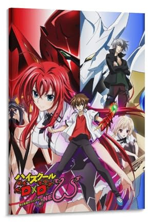 LIANGSHUANG 2012 Romance Ecchi School Anime High School DXD Rollenposter Gemälde Leinwand Wandkunst Wohnzimmer Poster Gemälde 40 x 60 cm
