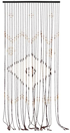 HINOPY - Türvorhang Holz, 90x208cm Retro-Holzperlenketten Türvorhang Trennvorhang Anhänger Dekoration Gardine Raumteiler Fliegenschutz für Schlafzimmertür, Badezimmertür, Küchentür usw