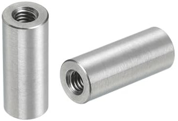 QUARKZMAN 10Pz Dadi Connettore Rotondo M4, Dado Accoppiamento Acciaio Inossidabile 304 Lunghezza 20mm/0.8 Dado Perno Barra Asta Manicotto Lunghezza Staffa, M4x20x8mm
