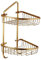 Badezimmerregal Bad Regal Kupfer Badezimmer Dusche Eckregal Bad Caddy Organizer Korb Für Zuhause Badezimmer Organizer (Color : Gold, Size : 18 * 18 * 38.5CM)
