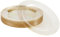 MATANA 100 Premium Clear Hard Plastic Dinner Plates with Gold Glitter, 26cm / 10 Inch - Elegant & Reusable Party Plates for Weddings, Birthdays, Picnic, BBQ, Parties