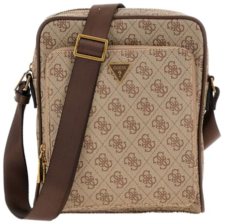 GUESS Milano Top Zip Xbody With Front Pocket Beige/Brown