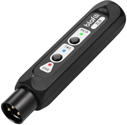 blafili Récepteur de musique portable Bluetooth v5.1 XLR, aptX HD aptX à faible latence AAC SBC TWS, batterie rechargeable de 16 heures de lecture, DAC USB-C pour console de mixage, table de mixage