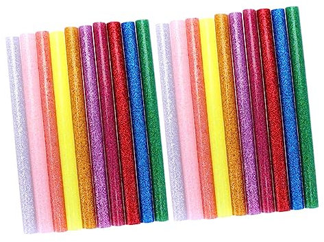 SEWACC 100pezzi Colla Caldo Colorata Con Glitter Stick Termoadesivi Per Creazioni Artigianali e Decorazioni Flessibili