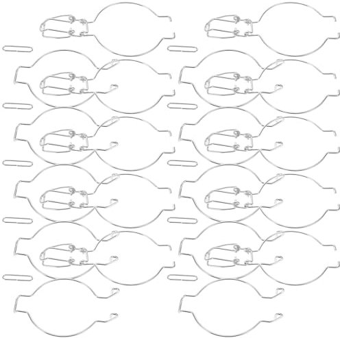 Cabilock 10Pcs Stainless Steel Wire Clamps for Jars, Wide Mouth Glass Jar Sealing Buckles, Airtight Metal Fastenings for Storage Canisters and Replacement Clips