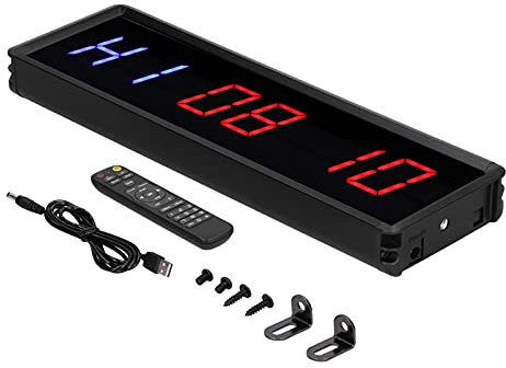 Risegun Minuteur d'intervalle LED pour salle de sport - Chronomètre pour exercices de fitness