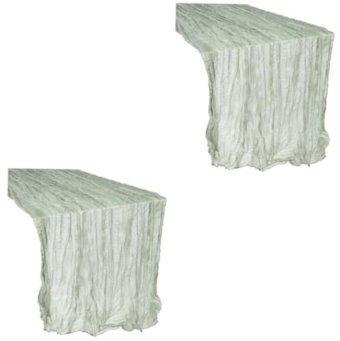 SHOWERORO 2pcs Table Runner for Centrepiece Bright Christmas Gold Table Runner Easy to Fold Cover