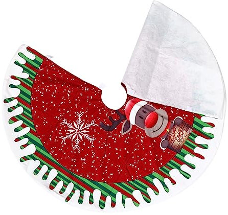 Warmhm 1pezzi Gonna Natalizia Slim Per Albero Di Natale Con Decorazione Cervo Copertura Elegante Per Base Albero Di Natale Lavabile e Portatile Per Casa Uffici e Locali Commerciali