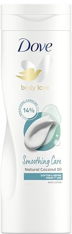 Dove Body Love Restoring Care crema idratante con olio di cocco e latte di mandorle Lozione Corpo per la pelle secca 400 ml 3 unità