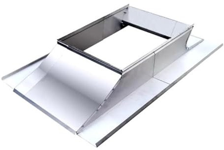 Kamineinfassung Schornsteineinfassung Kaminverkleidung Edelstahl Silber (3) 0,9 m)