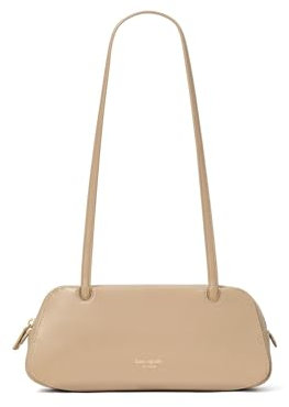 kate spade new york Damen Grace Fine Leather Shoulder Bag Schulter, Zeitloses Taupe