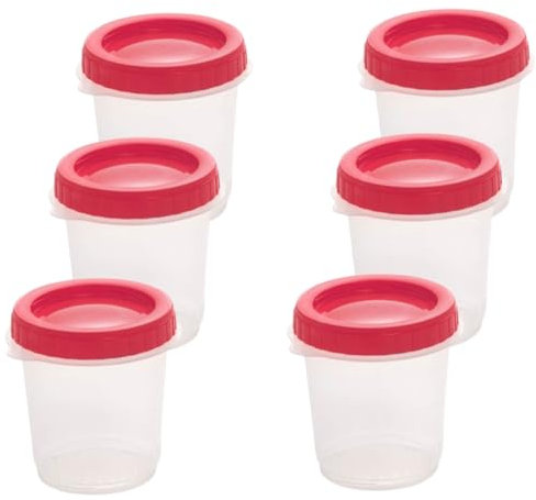 Round Food Storage Containers with Twist Top Lids, Airtight Leakproof BPA-Free Mason Jars Built-in Measuring Scales (ml,oz) – Ideal for Meal Prep, Overnight Oats, Freezer Microwave & Dishwasher Safe