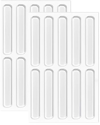 20 PCS Cupboard Door Stoppers, Door Slam Stopper, Door Silencer for Slamming, Door Bumper Pads, Furniture Bumper Strips, For Kitchen Drawer Cabinet Cupboard Picture Frame(Transparent)