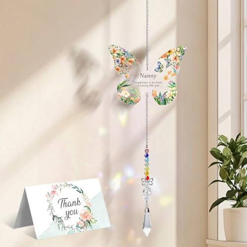 Birthday Gifts for Nanny, Crystal Suncatcher Nanny Gifts, Presents for Nanny on Mothers Day Valentines Christmas, Ideal Mother Gifts