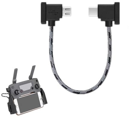 Cavo di controllo remoto USB-C a Micro USB, 15 cm, 10 W, cavo dati intrecciato, cavo di trasferimento dati per droni, tipo C a micro USB, compatibile con Mini SE/Mavic Mini/Air/2 Pro