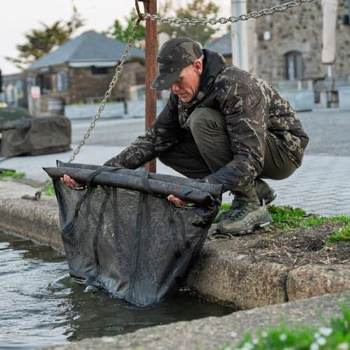 NASH Scope Ops Inflatable Retainer Sling XL | Carp Weigh Sling | Safely Supports a Carp Upright | Compact Pack Down | Webbing Carry handles | Retention Cord with 3/8 BSF Thread | Code T3701