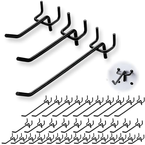 Youery 50 Pezzi Vari Ganci di Pannello Perforato, (5 cm,10 cm e 15 cm)