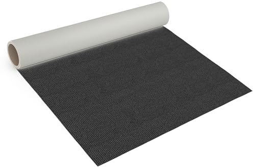 Internethandel Pfordt Teppichboden Feinschlinge Anthrazit, 500x200 cm | Teppich Meterware aus 100 % Polypropylen, Feinschlinge mit Vliesrücken, für Wohnräume und Büro, für Fußbodenheizung geeignet