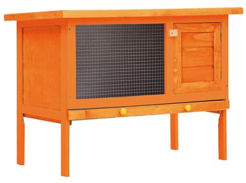 Nagerkäfig Meerschweinchen Käfig,Kaninchenstall Kleintierhaus Hasenstall 1 Ebene Holz,Haustierhaus für innen & draußen