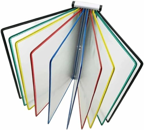 haohang A4-Schreibtisch-Organizer, Flipchart-Ablage für den Schreibtisch, Wandmontierbarer PVC-Posterständer für Büro, Klassenzimmer und Hotelrezeption(10 pages)