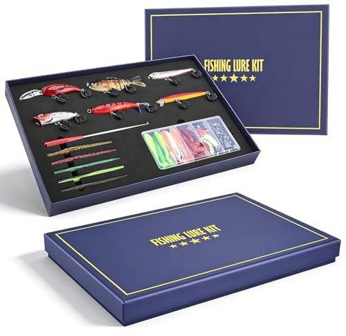 ExKeen Geschenke für Angler, 104pcs Überraschungsbox Angelzubehör, Angler Geschenke für Männer, Angel Sachen, Angel Geschenk, Angel-Mystery-Box, Geschenk Angler