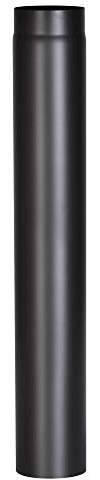 FIREFIX R150/1 Ofenrohr aus 2 mm starken Stahl (Rauchrohr) in 150 mm Durchmesser, für Kaminöfen und Feuerstellen, Senotherm, schwarz, 1000 mm lang