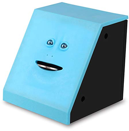 Youngine Neuheit Gesicht Bank Münze Lebensmittel Spar Bank Kinder sparen Geld Sammlung Piggy Bank (Blau)