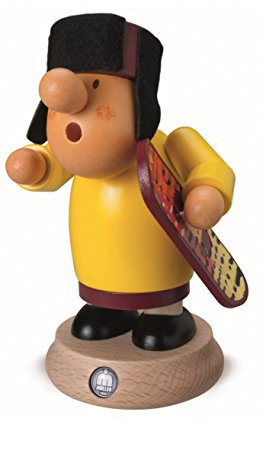 Müller Räuchermann Müllerchen Snowboarder, 16 cm hoch, original Erzgebirge Seiffen