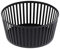 YAMAZAKI 3814 TOWER Cesta de frutas ancha, negro, Acero, minimalista, 25 x 25 x 5.5 cm