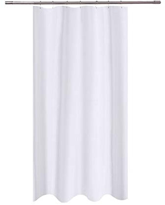 N&Y HOME Rideau de Douche en Tissu Liner Blanc Solide de qualité Hôtelière, Hydrofuge, moisissures, Résistant, Lavable, sans Odeur, Spa 40x72 Blanc
