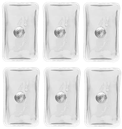 Taschenwärmer 1/2 / 4/6 oder 10 Stück NACH ISO 13485 Zertifiziert Handwärmer Heat Pads Fingerwärmer Gel - Pads Thermopads in vielen Ausführungen Mengen notrash2003® (Transparent - 6 Stück)
