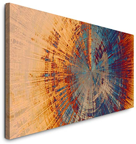 Paul Sinus Art GmbH Tableau abstrait 120 x 50 cm Impression sur toile panoramique Format XXL Décoration murale pour salon et appartement