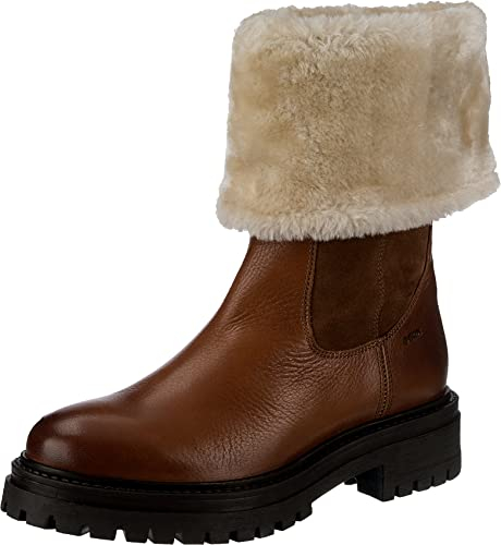 Geox D Iridea M, Stivali Donna, Marrone (Cognac), 36 EU