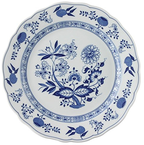 EKM Living Hutschenreuther Vorteilset 12 Stück Blau Zwiebelmuster Blau Zwiebelmuster Speiseteller 27cm/Fa 02001-720002-10027 und Gratis 1 x Trinitae Körperpflegeprodukt